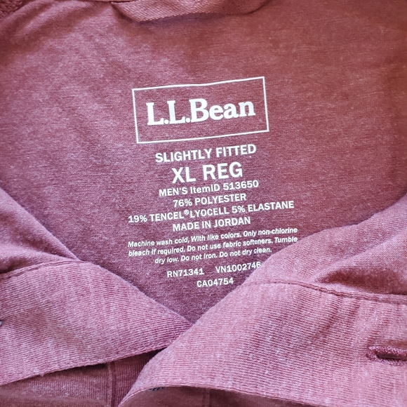 L.L. Bean Pocket T-shirt Slightly Fitted Men's XL Brown Hiking Outdoor - Picture 5 of 8